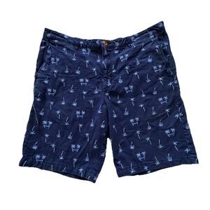 Tommy Bahama Mens Embroidered Palm Tree Navy Shorts Sz 38 EUC